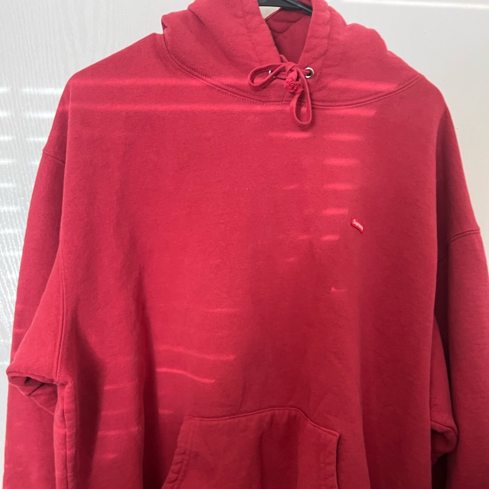Supreme Mini Box Logo Hoodie Maroon